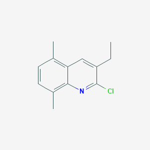 molecular formula C13H14ClN B1320085 2-Chloro-3-ethyl-5,8-dimethylquinoline CAS No. 917750-57-3