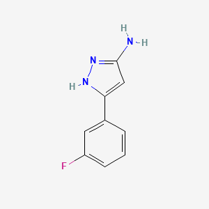 molecular formula C9H8FN3 B1320086 3-(3-fluorophenyl)-1H-pyrazol-5-amine CAS No. 766519-89-5