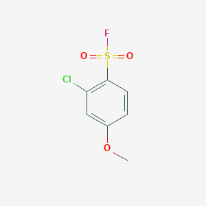 molecular formula C7H6ClFO3S B13200891 2-Chloro-4-methoxybenzene-1-sulfonyl fluoride 