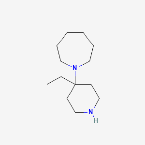 molecular formula C13H26N2 B13200901 1-(4-Ethylpiperidin-4-yl)azepane 