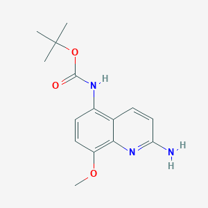 molecular formula C15H19N3O3 B13200946 tert-Butyl N-(2-amino-8-methoxyquinolin-5-yl)carbamate 