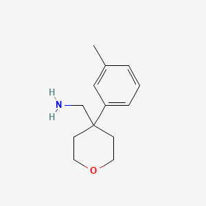 molecular formula C13H19NO B1320095 C-(4-m-Tolyl-tetrahydro-pyran-4-yl)-methylamine CAS No. 917747-53-6