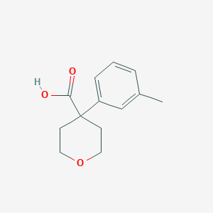 molecular formula C13H16O3 B1320096 4-m-Tolyl-tetrahydro-pyran-4-carboxylic acid CAS No. 889940-10-7