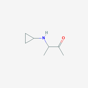 molecular formula C7H13NO B13200974 3-(Cyclopropylamino)butan-2-one 