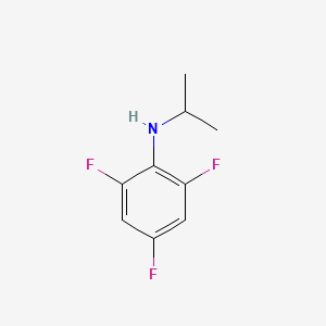 molecular formula C9H10F3N B13201044 2,4,6-trifluoro-N-(propan-2-yl)aniline 