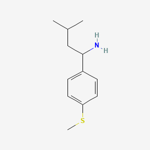 molecular formula C12H19NS B13201199 3-Methyl-1-[4-(methylsulfanyl)phenyl]butan-1-amine 