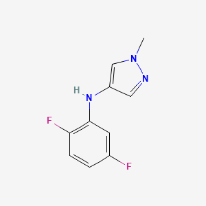 molecular formula C10H9F2N3 B13201206 N-(2,5-Difluorophenyl)-1-methyl-1H-pyrazol-4-amine 
