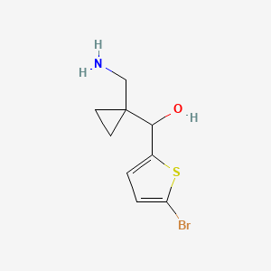 molecular formula C9H12BrNOS B13201207 [1-(Aminomethyl)cyclopropyl](5-bromothiophen-2-yl)methanol 