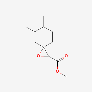 molecular formula C11H18O3 B13201321 Methyl 5,6-dimethyl-1-oxaspiro[2.5]octane-2-carboxylate 