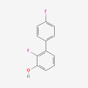 molecular formula C12H8F2O B13201358 2-Fluoro-3-(4-fluorophenyl)phenol CAS No. 1214345-51-3
