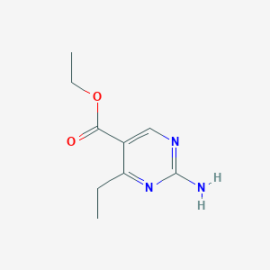 molecular formula C9H13N3O2 B13201382 Ethyl 2-amino-4-ethylpyrimidine-5-carboxylate 