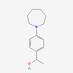 molecular formula C14H21NO B13201383 1-(4-Azepan-1-ylphenyl)ethanol 