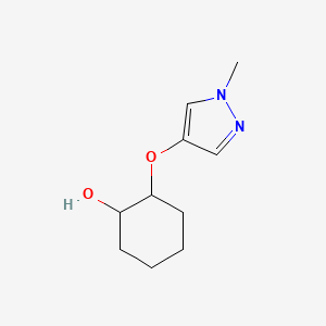 molecular formula C10H16N2O2 B13201397 2-[(1-Methyl-1H-pyrazol-4-yl)oxy]cyclohexan-1-ol 
