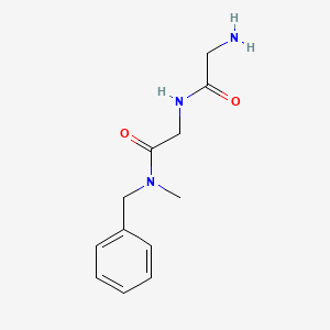 molecular formula C12H17N3O2 B13201436 2-Amino-N-{[benzyl(methyl)carbamoyl]methyl}acetamide 