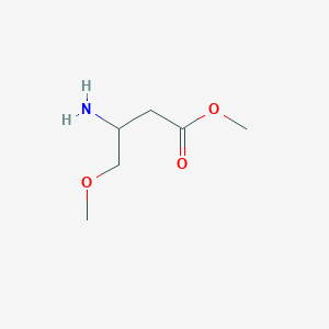 molecular formula C6H13NO3 B13201446 Methyl 3-amino-4-methoxybutanoate 