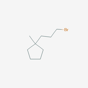 molecular formula C9H17Br B13201447 1-(3-Bromopropyl)-1-methylcyclopentane 