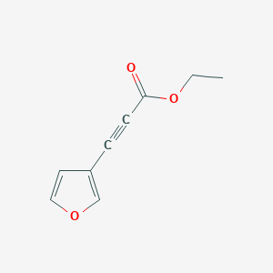 molecular formula C9H8O3 B13201461 Ethyl 3-(furan-3-yl)prop-2-ynoate 