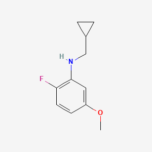 molecular formula C11H14FNO B13201526 N-(cyclopropylmethyl)-2-fluoro-5-methoxyaniline 
