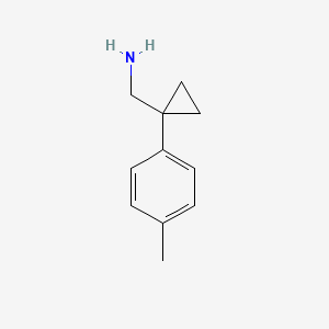 molecular formula C11H15N B1320154 C-(1-p-Tolyl-cyclopropyl)-methylamine CAS No. 771582-87-7
