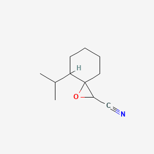 molecular formula C11H17NO B13201545 4-(Propan-2-yl)-1-oxaspiro[2.5]octane-2-carbonitrile 