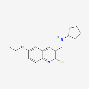 molecular formula C17H21ClN2O B1320158 N-((2-Chloro-6-ethoxyquinolin-3-yl)methyl)cyclopentanamine CAS No. 917746-04-4