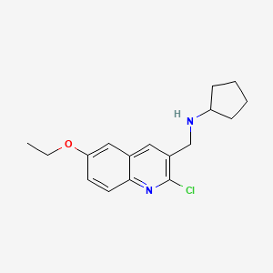B1320158 (2-Chloro-6-ethoxy-quinolin-3-ylmethyl)-cyclopentyl-amine CAS No. 917746-04-4