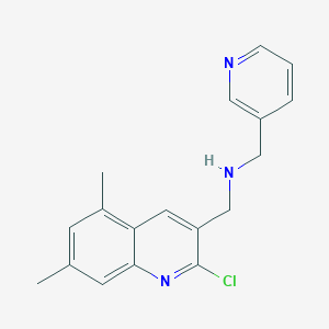 molecular formula C18H18ClN3 B1320159 (2-氯-5,7-二甲基-喹啉-3-基甲基)-吡啶-3-基甲基-胺 CAS No. 917746-09-9