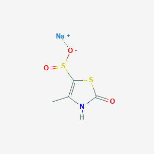 molecular formula C4H4NNaO3S2 B13201594 Sodium 4-methyl-2-oxo-2,3-dihydro-1,3-thiazole-5-sulfinate 