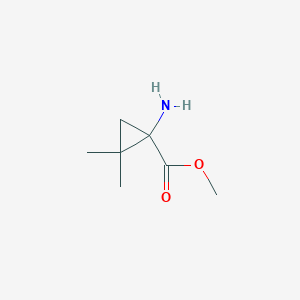 molecular formula C7H13NO2 B132016 Methyl 1-amino-2,2-dimethylcyclopropane-1-carboxylate CAS No. 159279-77-3