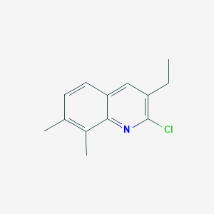 molecular formula C13H14ClN B1320161 2-氯-3-乙基-7,8-二甲基喹啉 CAS No. 917746-29-3