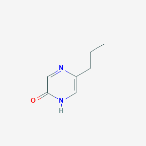 molecular formula C7H10N2O B13201610 5-propyl-2(1H)-Pyrazinone 