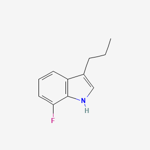 molecular formula C11H12FN B13201616 7-fluoro-3-propyl-1H-indole 