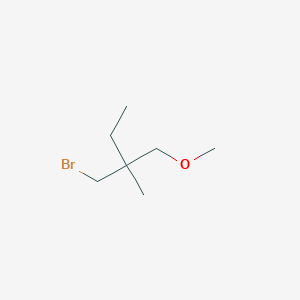 molecular formula C7H15BrO B13201631 2-(Bromomethyl)-1-methoxy-2-methylbutane CAS No. 1566700-63-7