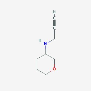 molecular formula C8H13NO B13201684 N-(Prop-2-YN-1-YL)oxan-3-amine 