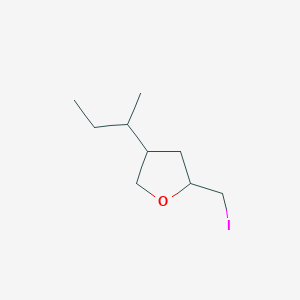 molecular formula C9H17IO B13201738 4-(Butan-2-yl)-2-(iodomethyl)oxolane 