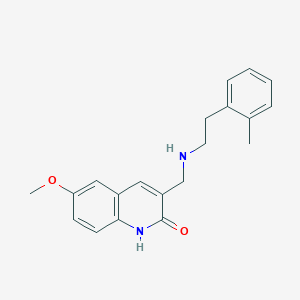 molecular formula C20H22N2O2 B1320177 6-Methoxy-3-[(2-o-tolyl-ethylamino)-methyl]-1H-quinolin-2-one 