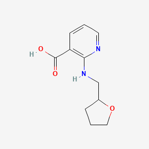 molecular formula C11H14N2O3 B1320179 2-[(Tetrahydro-2-furanylmethyl)amino]-nicotinic acid CAS No. 896637-76-6
