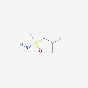 molecular formula C5H13NOS B13201834 Imino(methyl)(2-methylpropyl)-lambda6-sulfanone 