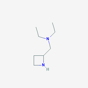 molecular formula C8H18N2 B13201846 [(Azetidin-2-yl)methyl]diethylamine 