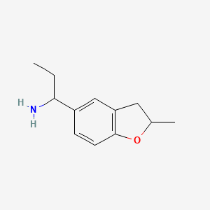 B1320188 1-(2-Methyl-2,3-dihydro-benzofuran-5-YL)-propylamine CAS No. 919039-45-5