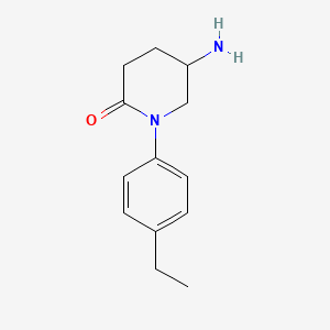 molecular formula C13H18N2O B13201883 5-Amino-1-(4-ethylphenyl)piperidin-2-one 