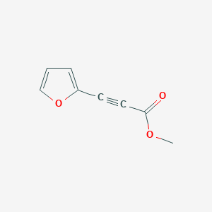 molecular formula C8H6O3 B13201914 Methyl 3-(furan-2-YL)prop-2-ynoate CAS No. 4650-73-1