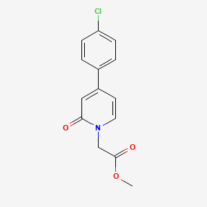 molecular formula C14H12ClNO3 B13201931 Methyl 2-[4-(4-chlorophenyl)-2-oxo-1,2-dihydropyridin-1-yl]acetate 