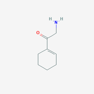 molecular formula C8H13NO B13201961 2-Amino-1-(cyclohex-1-en-1-yl)ethan-1-one 