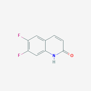 molecular formula C9H5F2NO B13202008 6,7-Difluoro-1,2-dihydroquinolin-2-one 