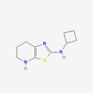 molecular formula C10H15N3S B13202054 N-Cyclobutyl-4H,5H,6H,7H-[1,3]thiazolo[5,4-b]pyridin-2-amine 