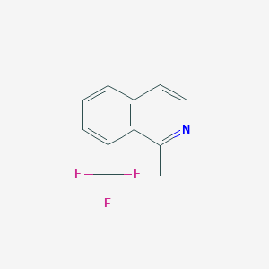 molecular formula C11H8F3N B13202099 1-Methyl-8-(trifluoromethyl)isoquinoline 