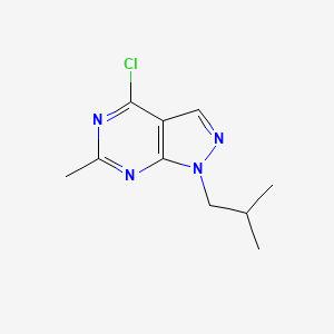 molecular formula C10H13ClN4 B13202130 4-Chloro-6-methyl-1-(2-methylpropyl)-1H-pyrazolo[3,4-D]pyrimidine 