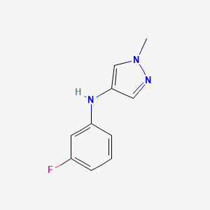 molecular formula C10H10FN3 B13202191 N-(3-Fluorophenyl)-1-methyl-1H-pyrazol-4-amine 