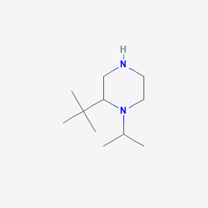 molecular formula C11H24N2 B13202203 2-Tert-butyl-1-(propan-2-yl)piperazine 